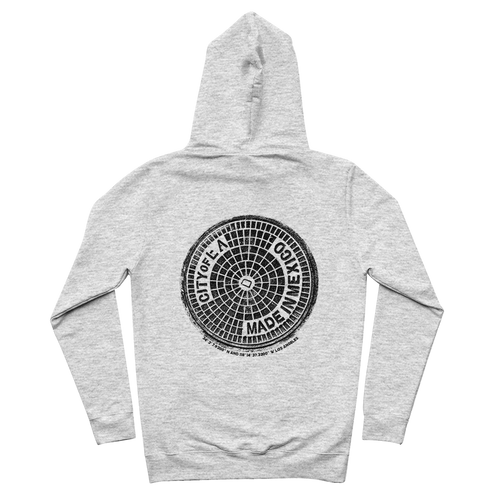 Los Angeles Manhole Cover Organic Cotton Hoodie