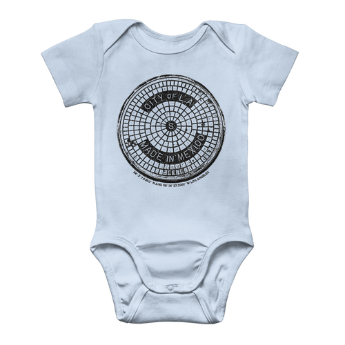 Los Angeles Manhole Cover Baby Bodysuit