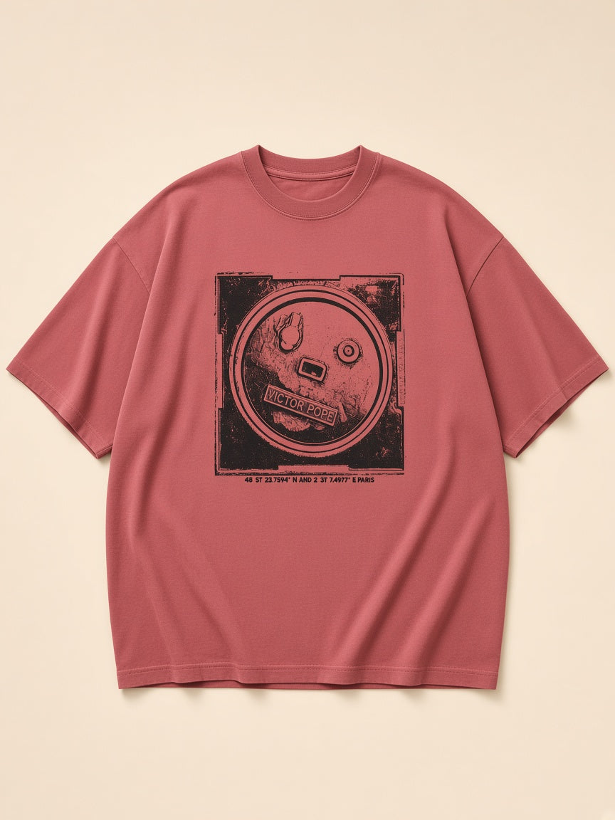 Paris Manhole Cover Oversized T-Shirt