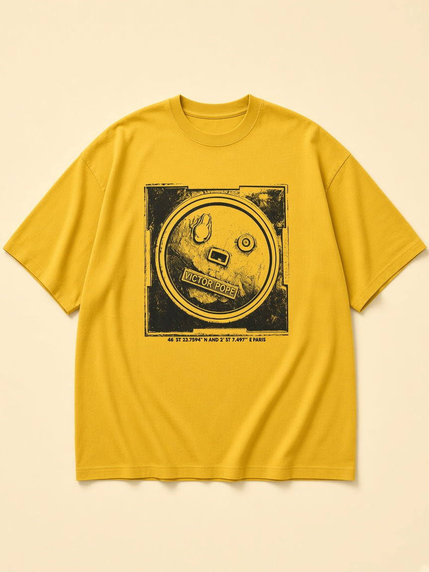 Paris Manhole Cover Oversized T-Shirt